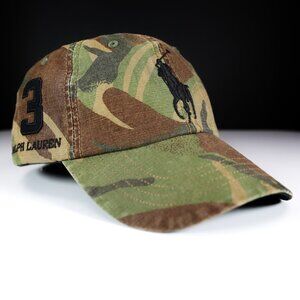 Polo Ralph Lauren Camouflage Hat Big Pony #3 Golf Baseball Cap NWT